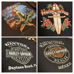 Lot Of 4 Harley Davidson Shirt Motorcycle 4XL 5XL Plus Husky Florida Mexico Big